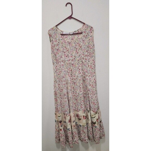 Casual Corner Annex Petite Floral Sleeveless Maxi Dress Country Cottage SZ PL - Picture 2 of 5